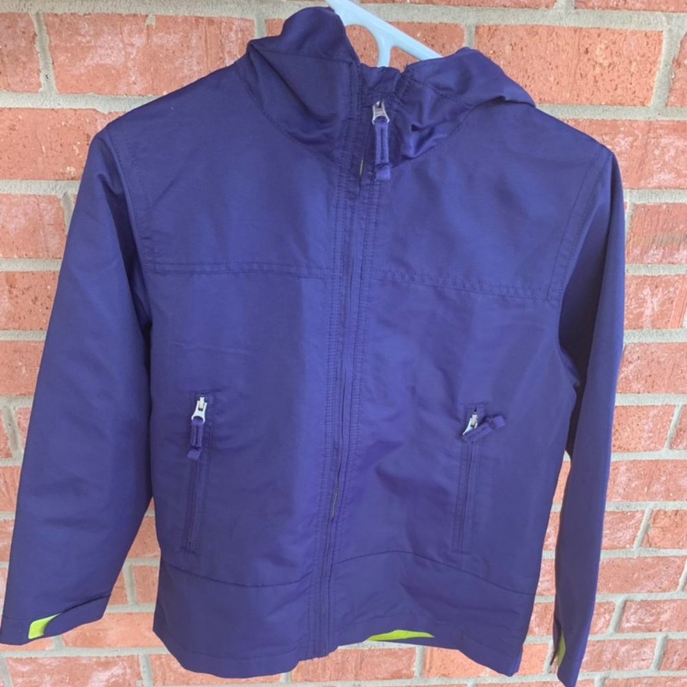 GAP Kids Deep Purple Rain Coat Side Medium